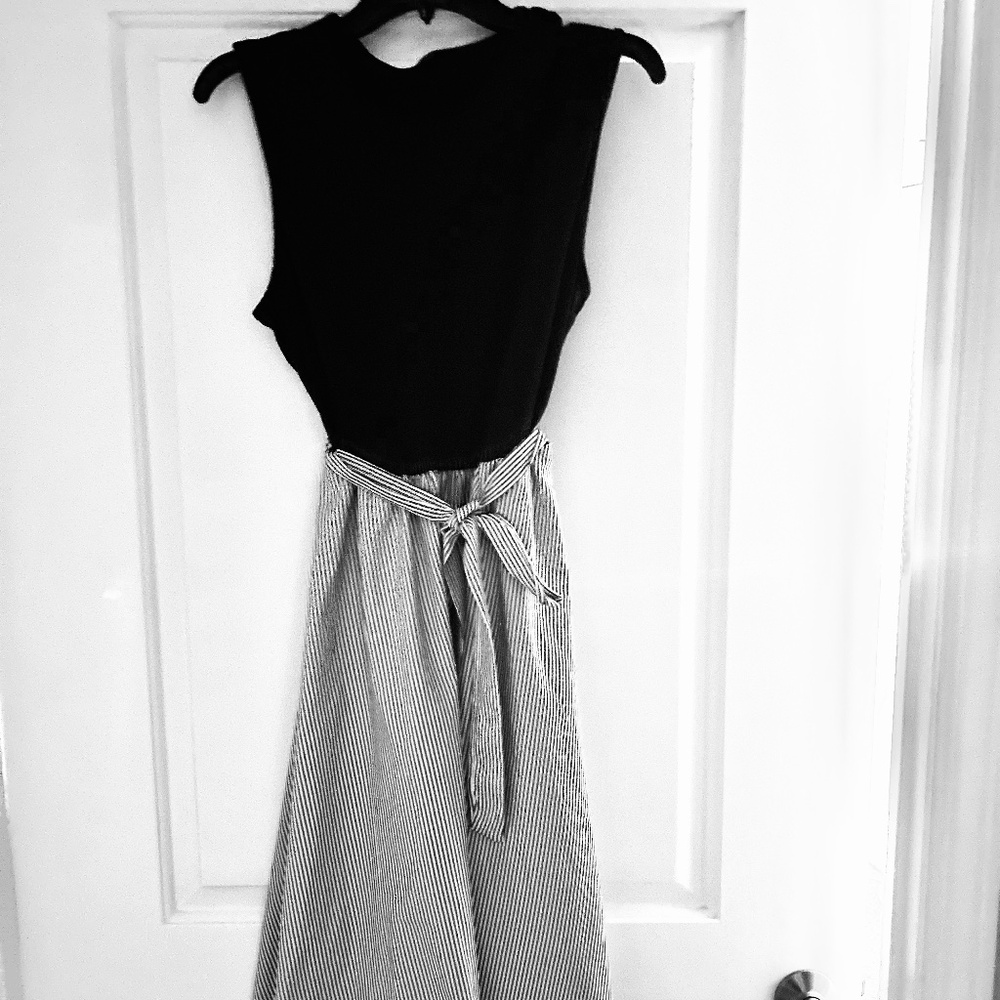 Black and white fit and flare Dress size S